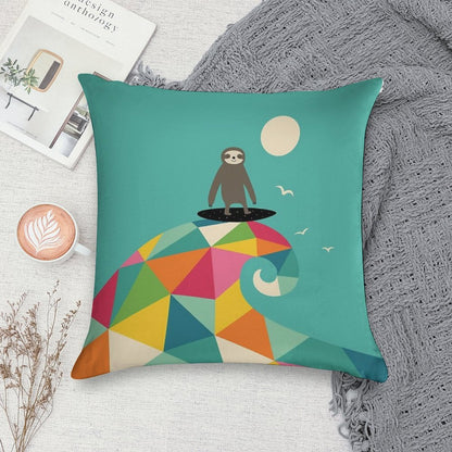 Surfs Up Soft Durable Construction Throw Pillow