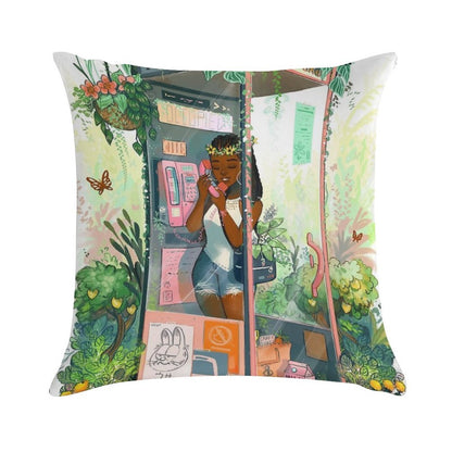 Phone Booth Soft Ultra-Soft Texture Throw Pillow