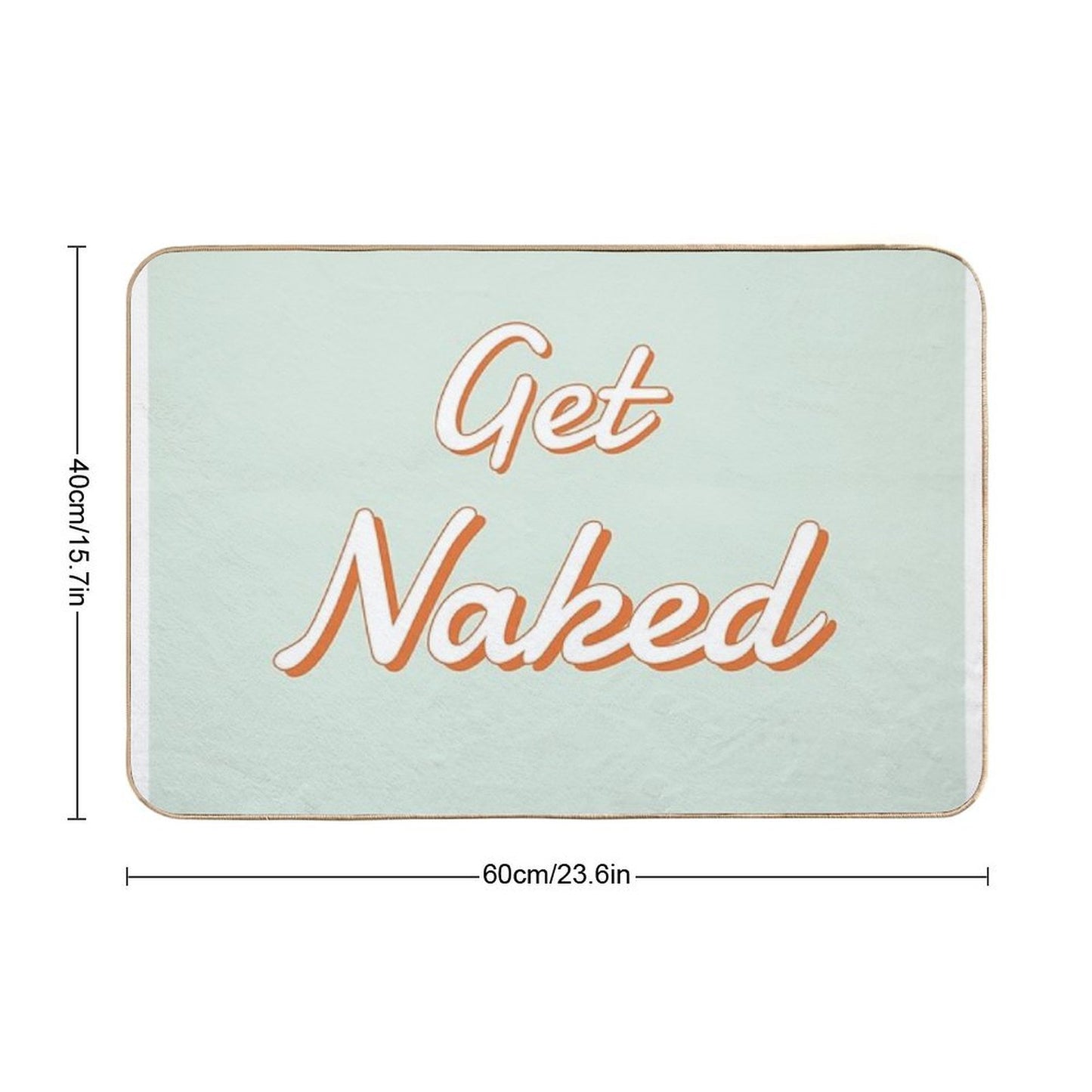 Get Naked Bathroom Art  Anti-Trip Bath Mat