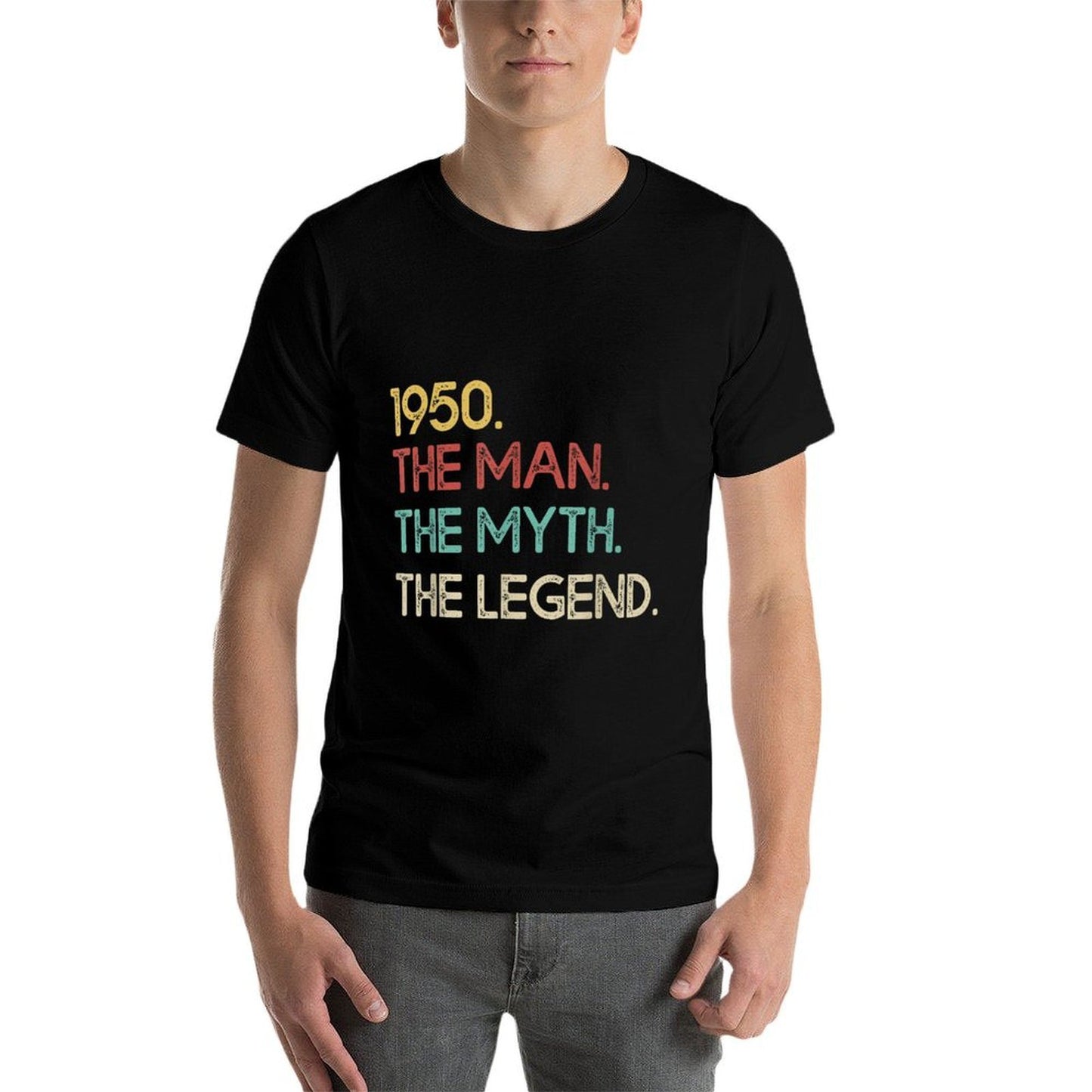 Mens 1950 The Man Myth Legend Vintage 70th Birthday Funny Gift  Soft T-Shirt