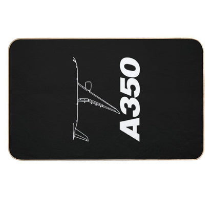 Airbus A350 Top View Durable Bath Mat