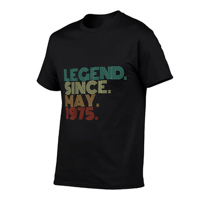 50 Years Old Legend Since May 1975 50th Birthday  High-quality Stitching T-Shirt