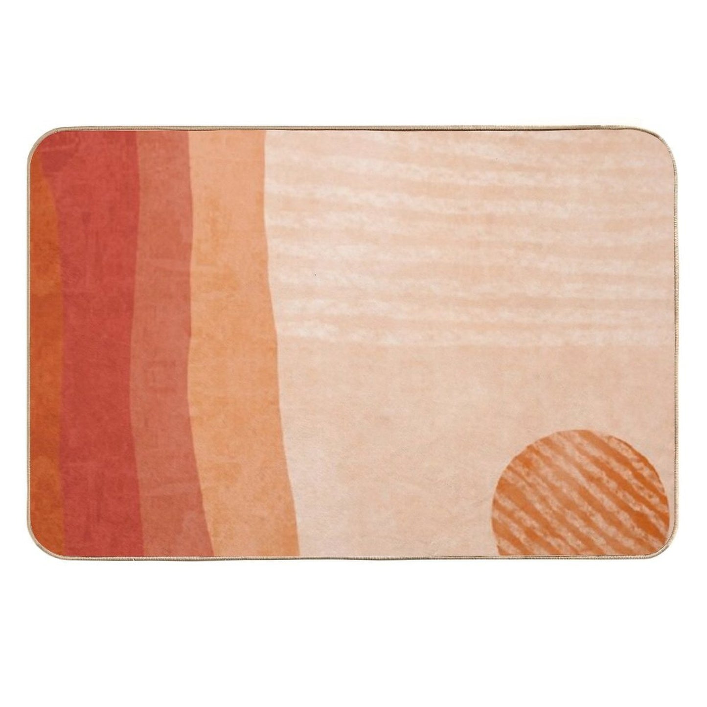 BOHO Contemporary Neutral Tone Modern Art Pastel Pattern  Rapid-Drying Bath Mat