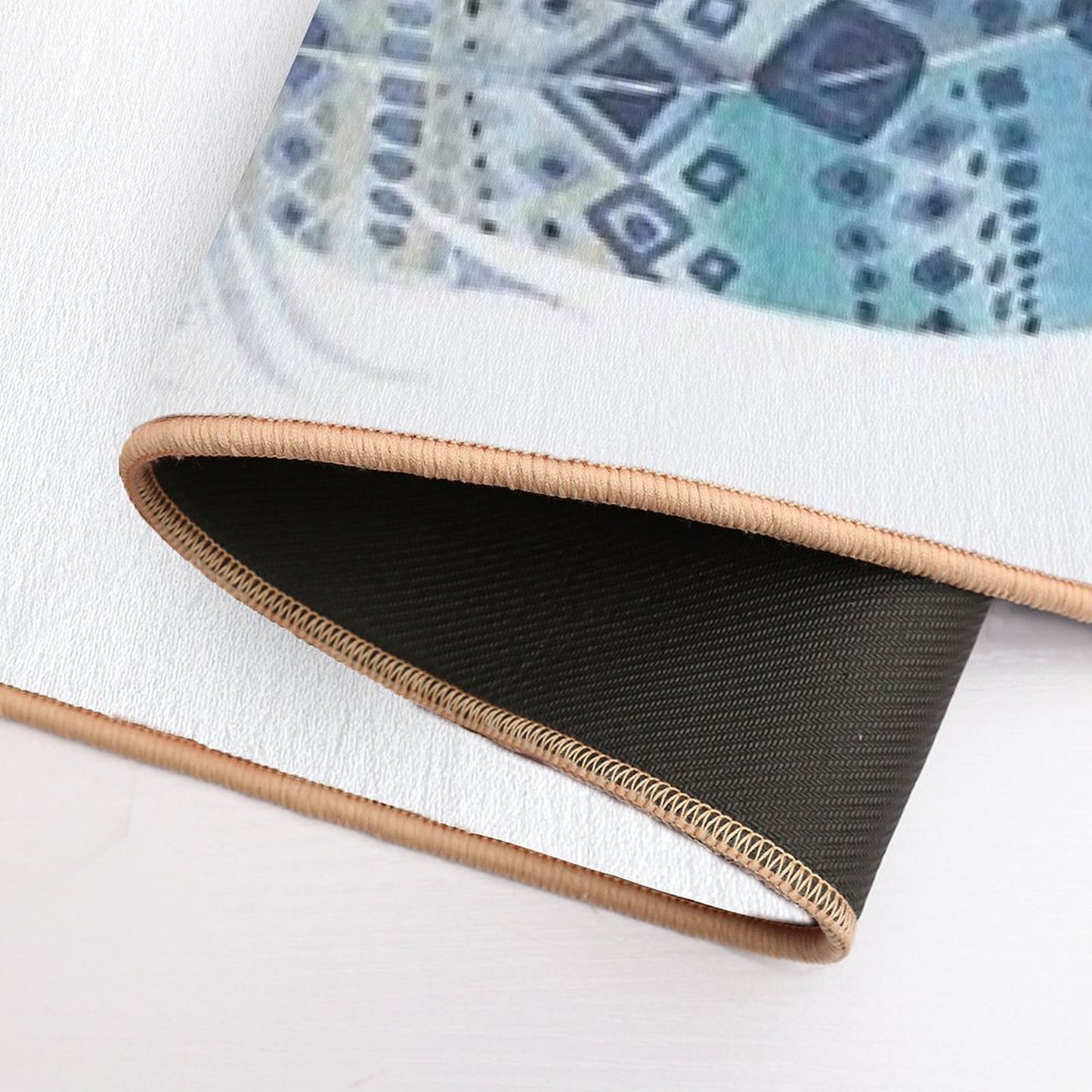 Get Naked Watercolor Boho Design with Feathers  Absorbent Bath Mat