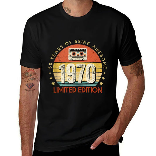 Vintage Made in 1970 Cassette Tape 50th Birthday 50years Old  Versatile T-Shirt