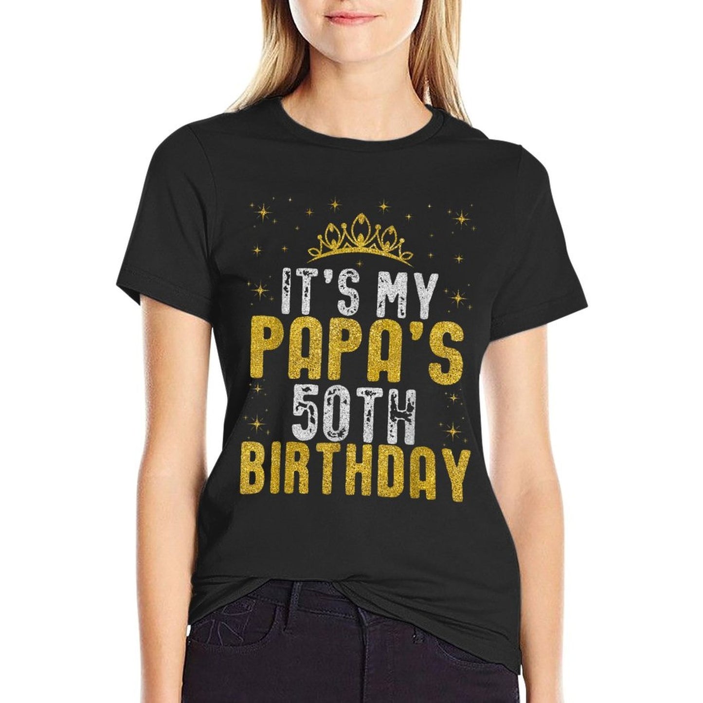Happy It's My Papa's 50th Birthday 1975 50 Years Old  Graphic-printed T-Shirt
