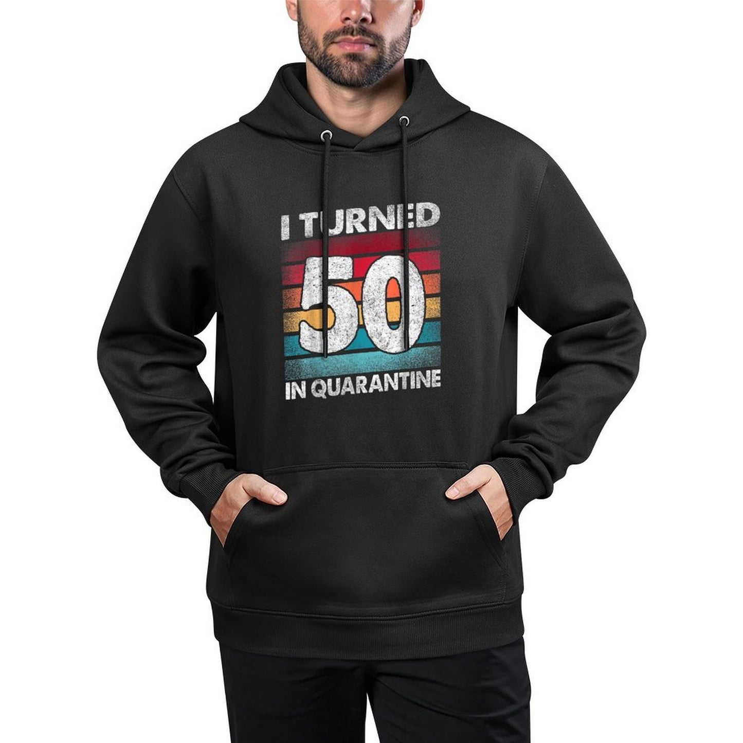 I Turned 50 In Quarantine 2020 50 Years Old 50th Birthday Kangaroo Pocket Hoodie