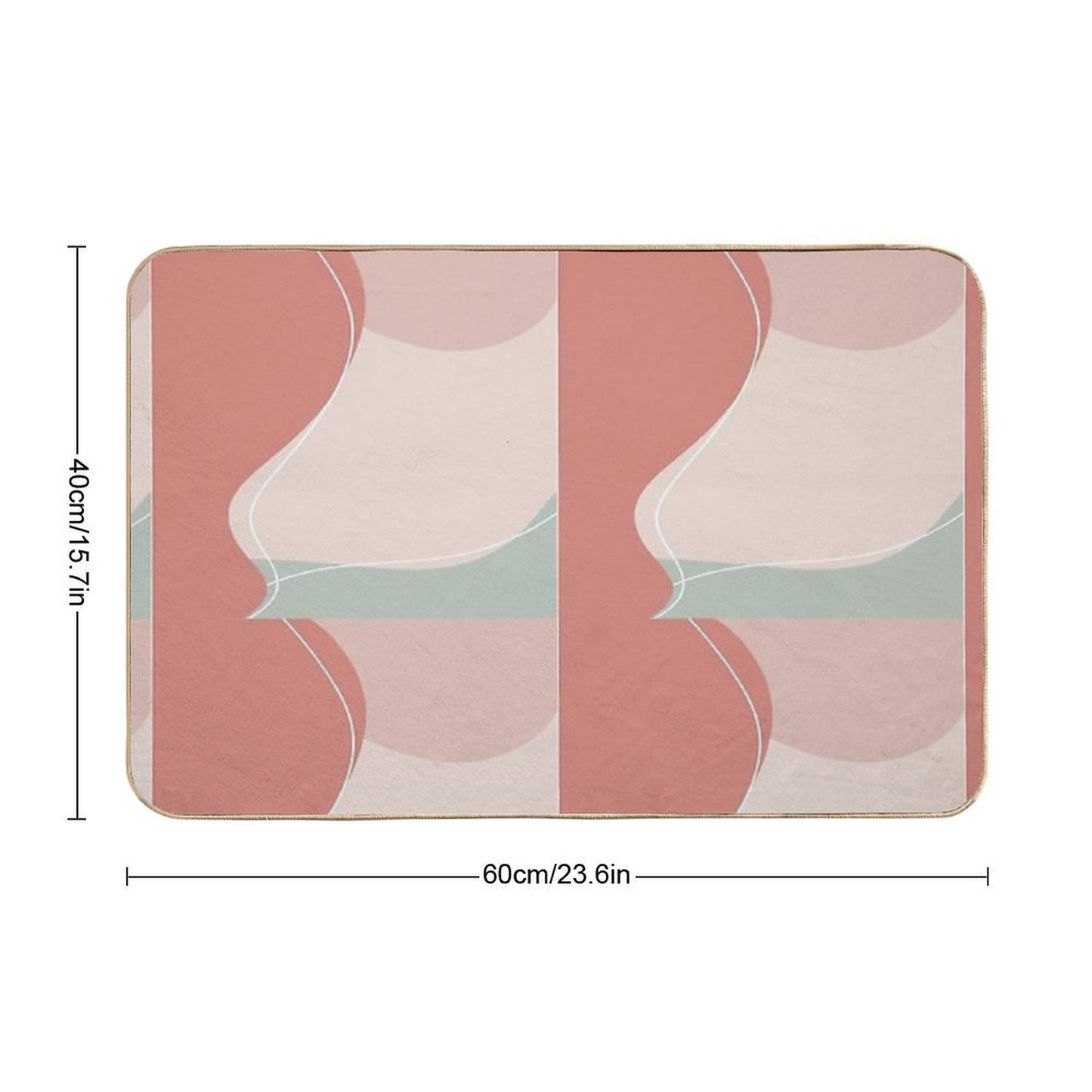 Positive And Happy  Repositionable Bath Mat