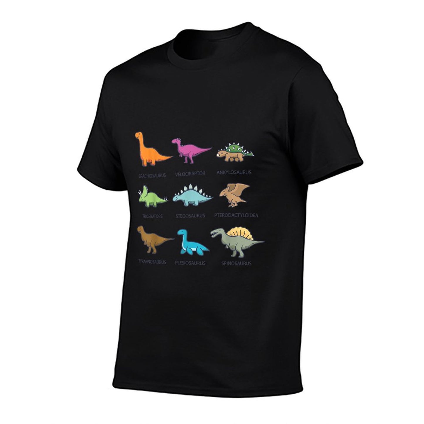 Cool Trendy Dino Chart Identification Designs Unisex-Adults  Kids Dinosaur Themed  Polyester Blend T-Shirt