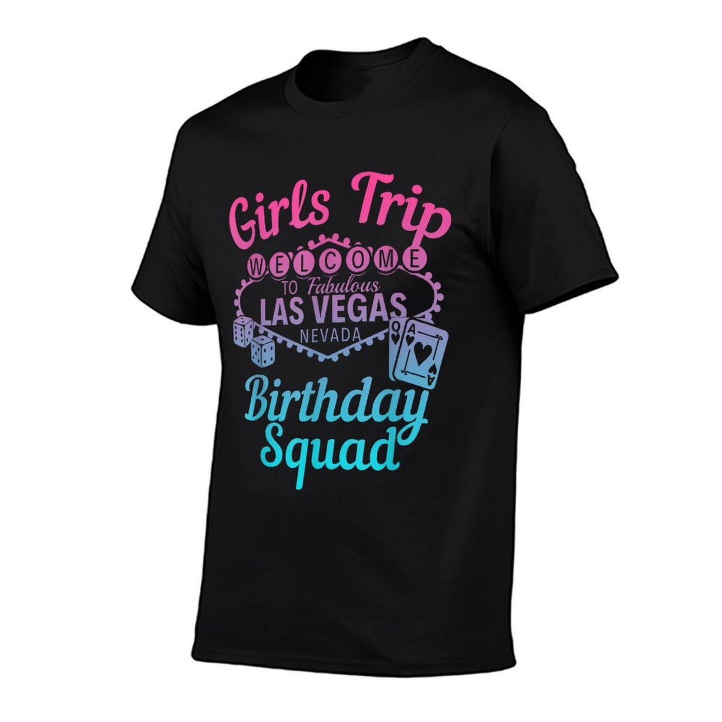 Las Vegas Birthday Party Girls Trip Vegas Birthday Squad  High-quality Stitching T-Shirt