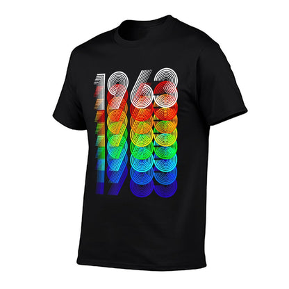 Vintage Classic 1963 60th Birthday 60 Year Old  High-quality Stitching T-Shirt