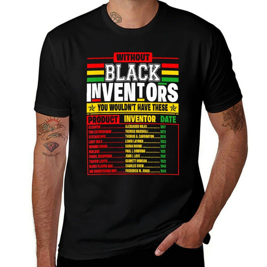 History Of Forgotten Black Inventors Black History Month  Eco-friendly Material T-Shirt