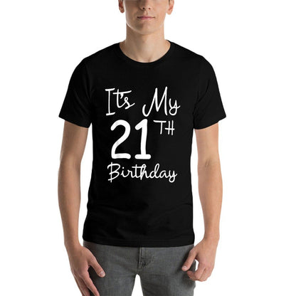 Its My 21st Birthday 21 Years Old Bday Gift 21st Birthday  Trendy Pattern T-Shirt