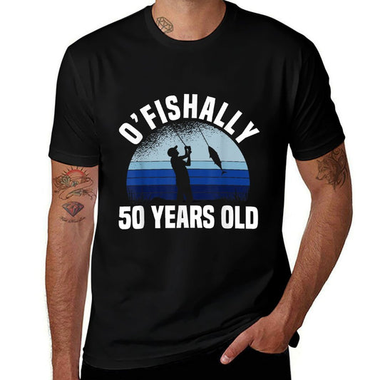 Ofishally 50 Years Old Fisherman 50th Birthday Fishing  Moisture-wicking T-Shirt