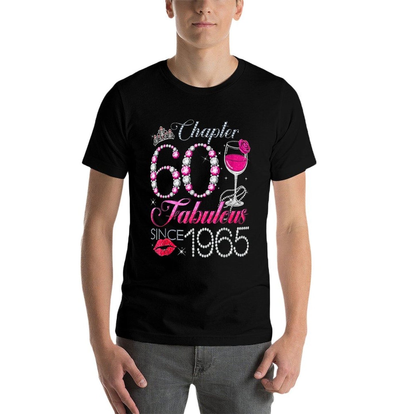 Chapter 60 Fabulous Since 1965 60th Birthday Queen Diamond  Lightweight T-Shirt