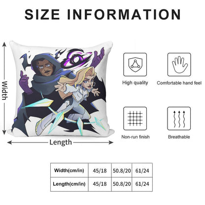 Marvel Rivals Cloak And Dagger Soft Warmth Comfort Throw Pillow