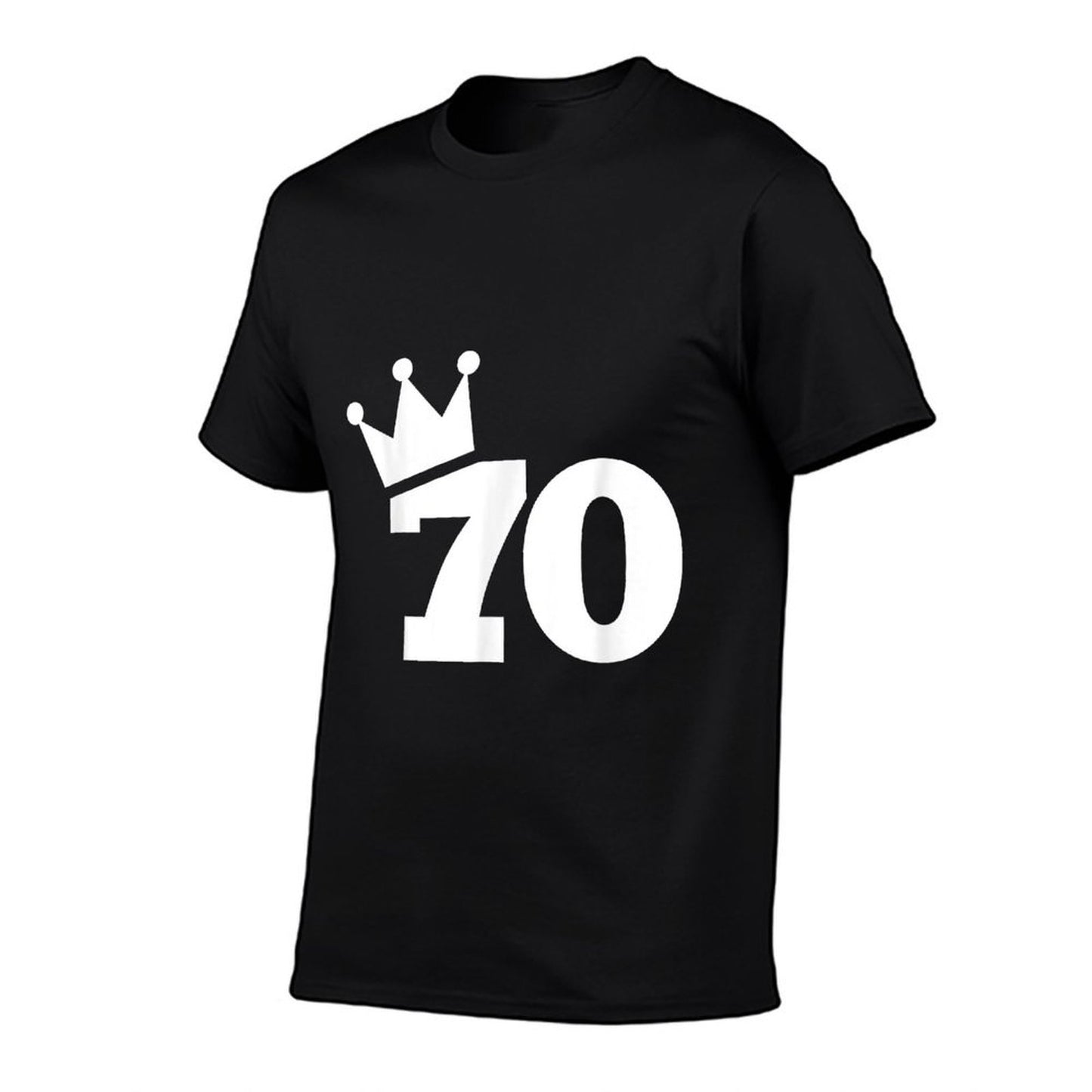 70th Birthday Crown  Heathered Texture T-Shirt