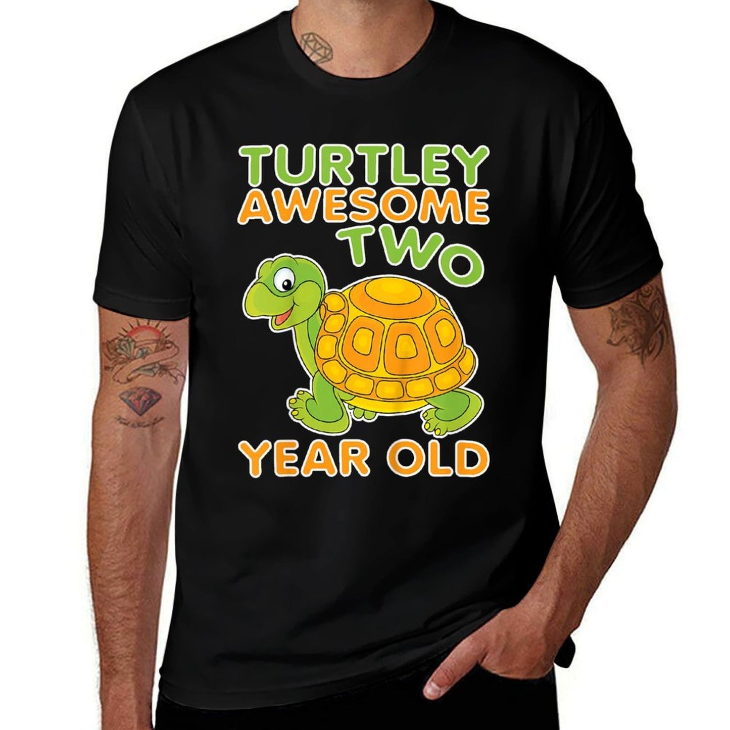 Kids Turtley Awesome Two Year Old Kids 2nd Birthday Turtle  Durable T-Shirt