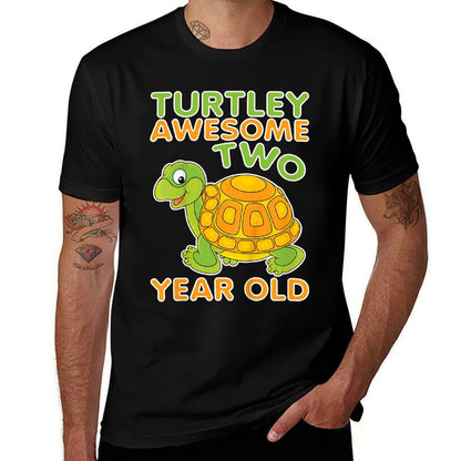 Kids Turtley Awesome Two Year Old Kids 2nd Birthday Turtle  Durable T-Shirt