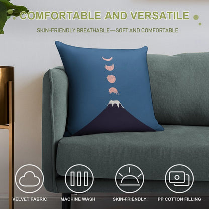 Cat Landscape 73 Soft Gift Ready Throw Pillow