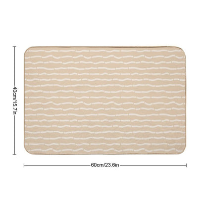 Boho Sand Dunes Cream on Light Tan  Non-Slip Bath Mat