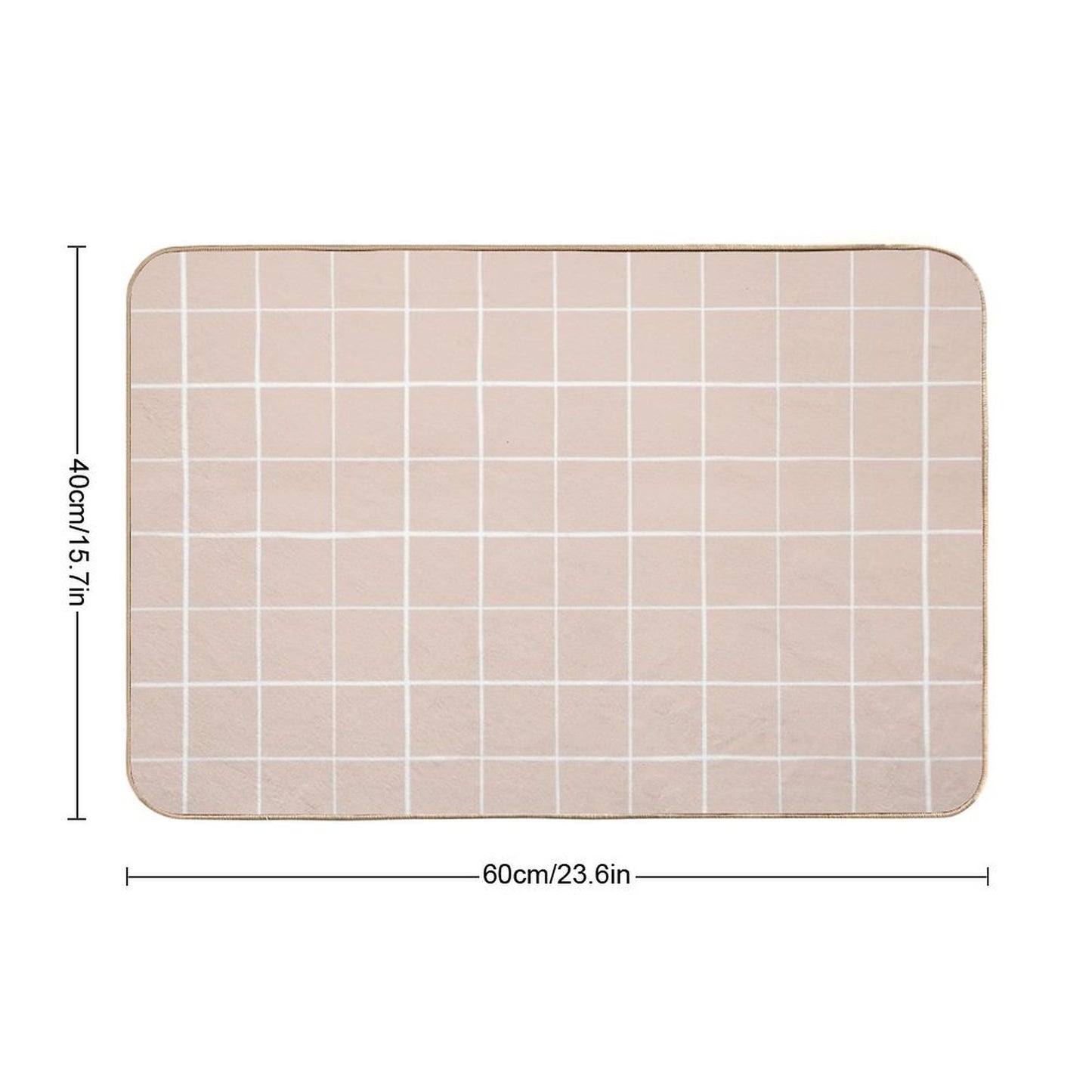 Grid Minimalist Geometric Stripe Lines  Rapid-Drying Bath Mat
