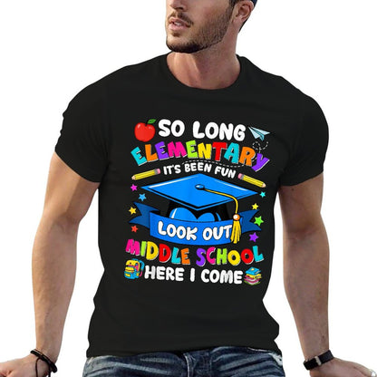 Elementary It's Been Fun Look Out Middle School Graduate  Vintage-inspired T-Shirt