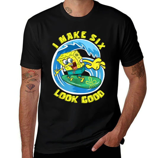 Mademark X SpongeBob SquarePants - SpongeBob 6th Birthday Gift I Make 6 Look Good 6th Birthday  Slim-fit Cut T-Shirt