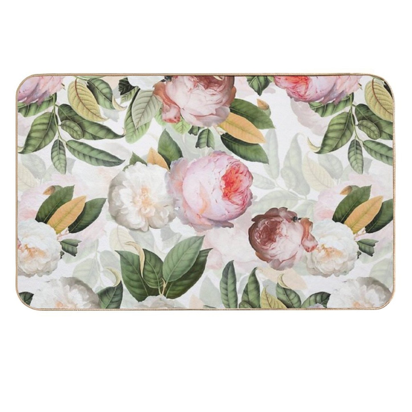 Pastel Jan Davidsz. De Heem Vintage Roses Flowers Botanical Garden Nightgarden  Odorless Bath Mat