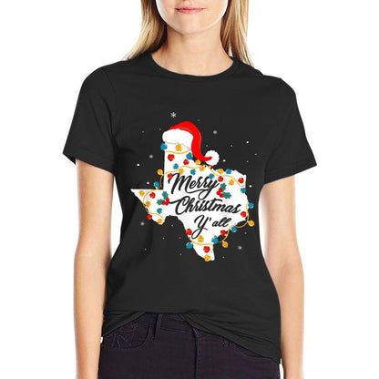 Merry Christmas YAll Texas State Texan Holiday Men Women  Graphic-printed T-Shirt