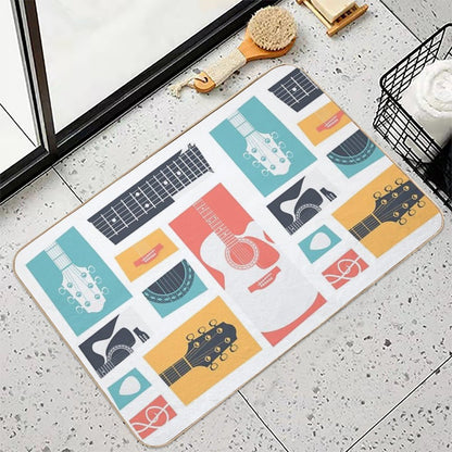Guitar Collage  Non-Slip Bath Mat