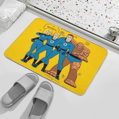 The Fantastic Four Classic Vintage Retro Cartoons - Comics  Anti-Trip Bath Mat