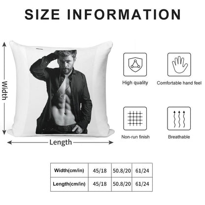 Chris Hemsworth Sexy Soft Bedroom Essential Throw Pillow