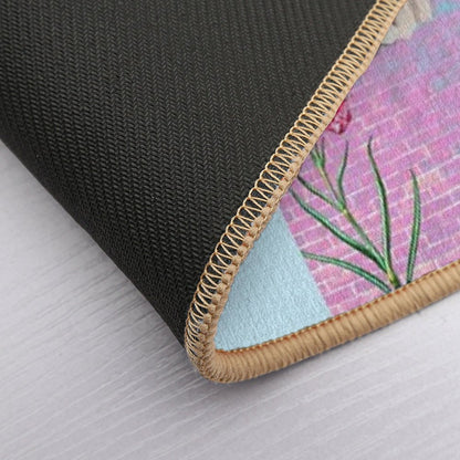 KITTY CAT AND DRAGONFLIES  Non-Slip Bath Mat