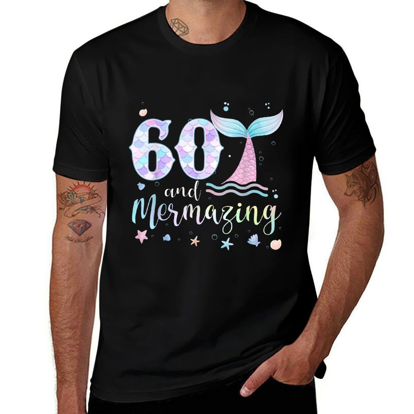 60th Birthday Mermaid Mermazing 60 Years Old Bday Comfortable T-Shirt