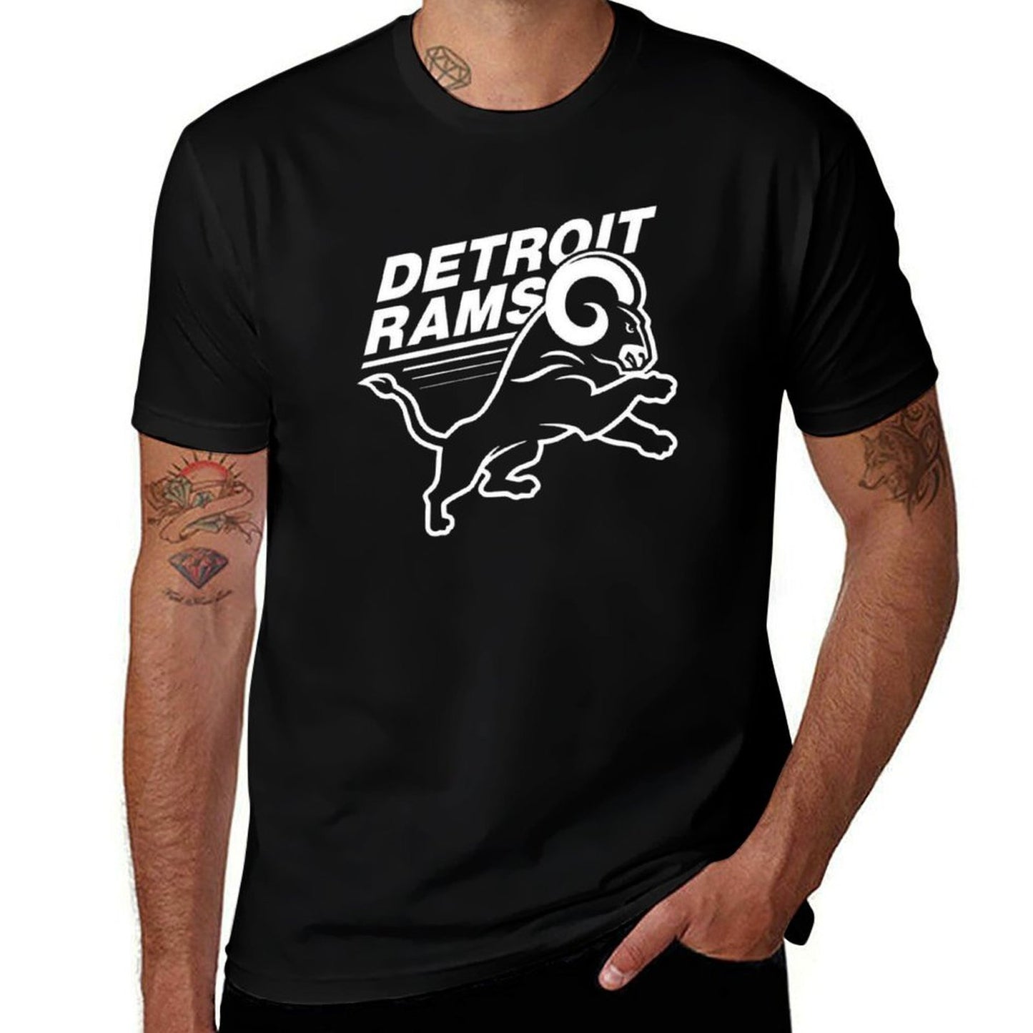 Detroit Rams  Oversized Silhouette T-Shirt