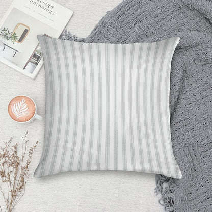 Farmhouse Inspired Ticking Stripe Soft Hidden Zipper Throw Pillow