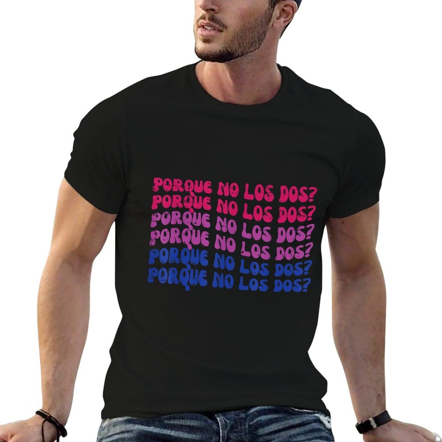 Bisexual Porque No Los Dos Bi Pride LGBTQ Women Men  Easy-care T-Shirt