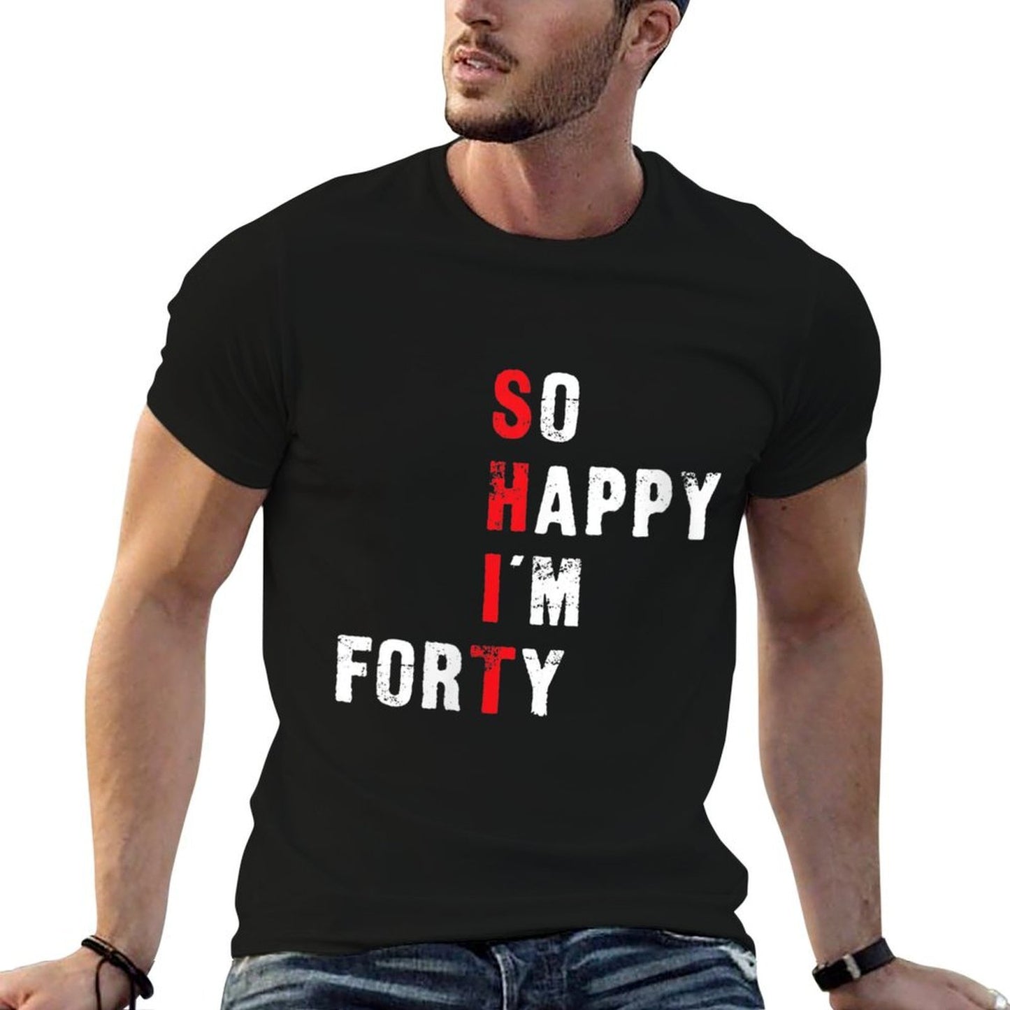 Womens Funny 40th Birthday - So Happy I'm Forty  Quick-drying T-Shirt