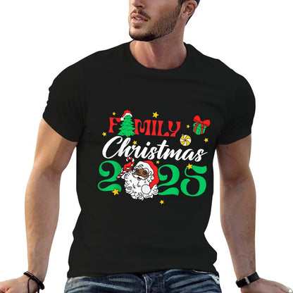 Melanin Family Christmas African American Xmas African Santa  Stretchy T-Shirt