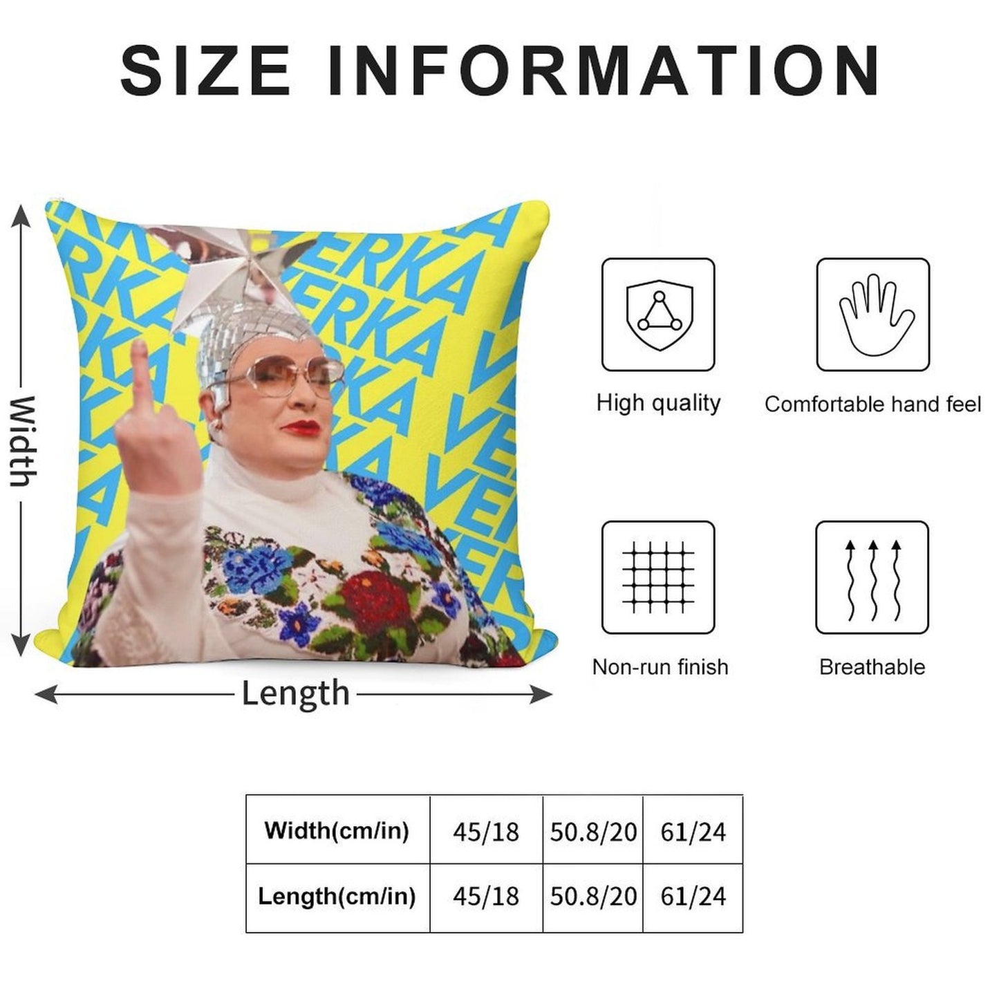 Verka Serduchka Soft Skin-Friendly Throw Pillow