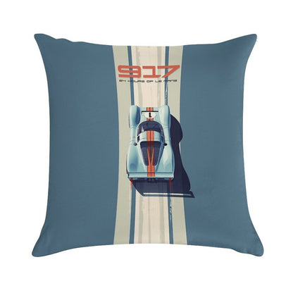 Porsche 917 24 Hours of Le Mans Race Car Soft Easy Maintenance Throw Pillow