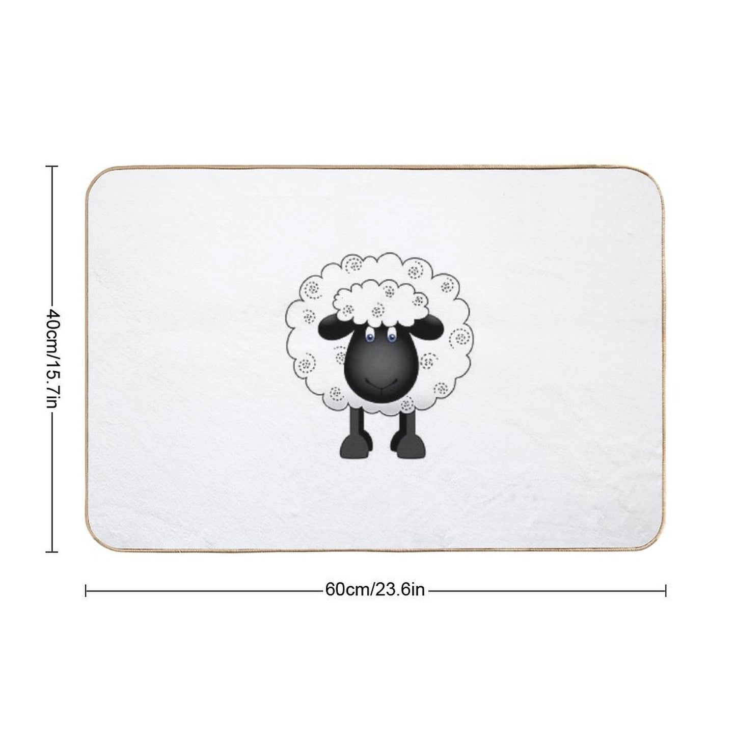 Shelby The Sheep  Non-Slip Bath Mat