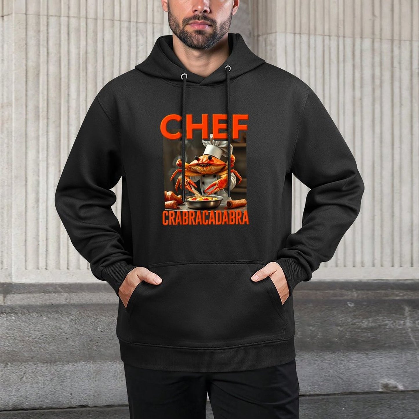 Weird AI Meme Funny Italian Brainrot Chef Crabracadabra Kids Medium-Weight Fabric Hoodie