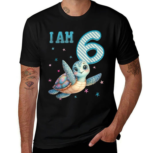 Kids 6 Year Old 6th Birthday Sea Turtles Boy Girl Turtle  Soft T-Shirt