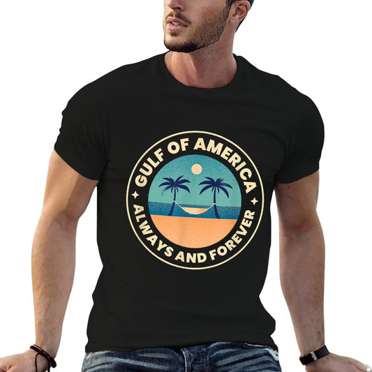 Gulf of USA America Retro Throwback Design Summer-ready Fabric T-Shirt