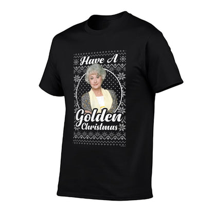 The Golden Girls Iconic Dorothy Have A Golden Christmas Logo  Fade-proof Color T-Shirt