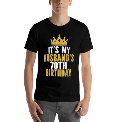 It's My Husband's 70th Birthday 70 Years Old Couple  Lightweight T-Shirt