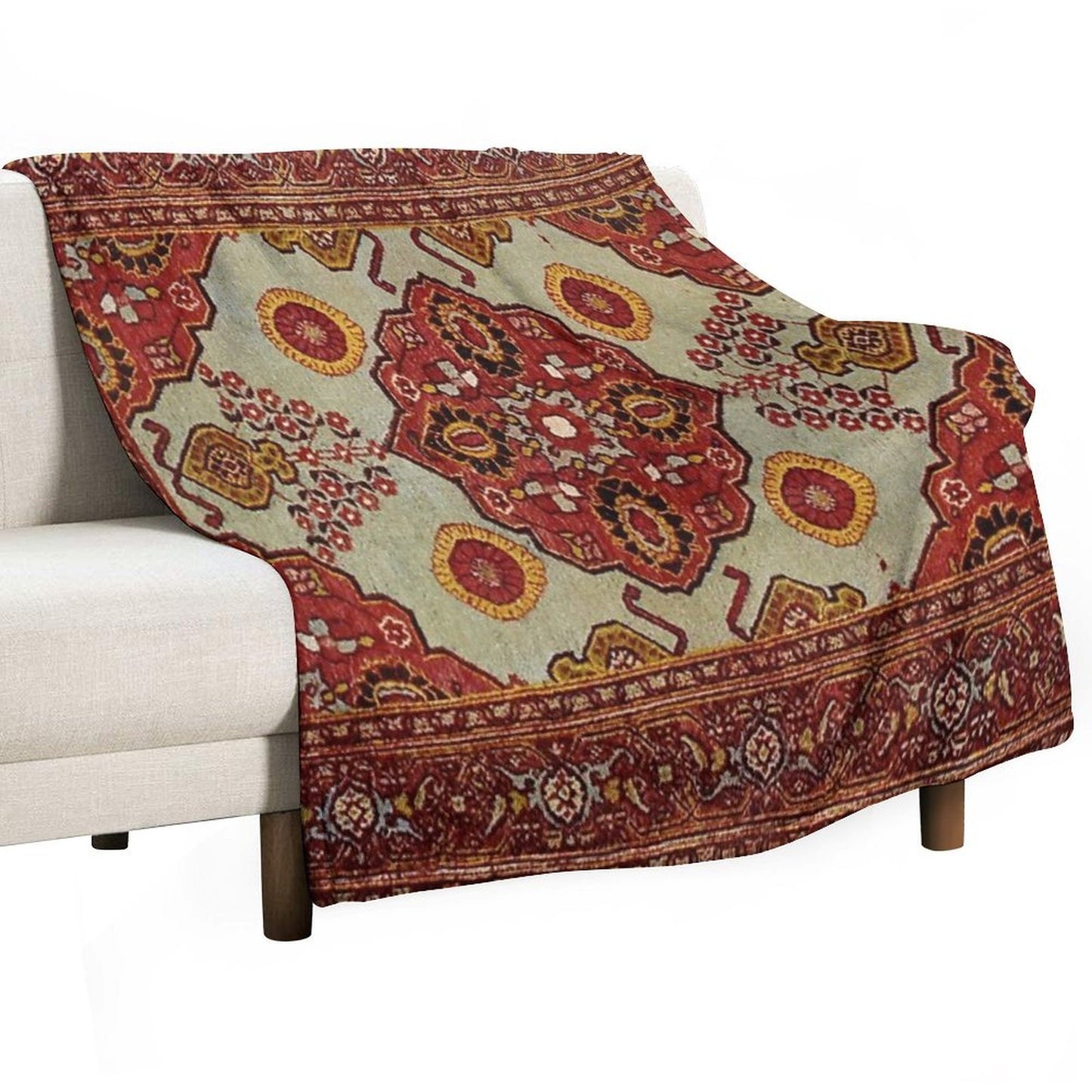 Bohemian Turkish Rug Multi-functional Throw Blanket