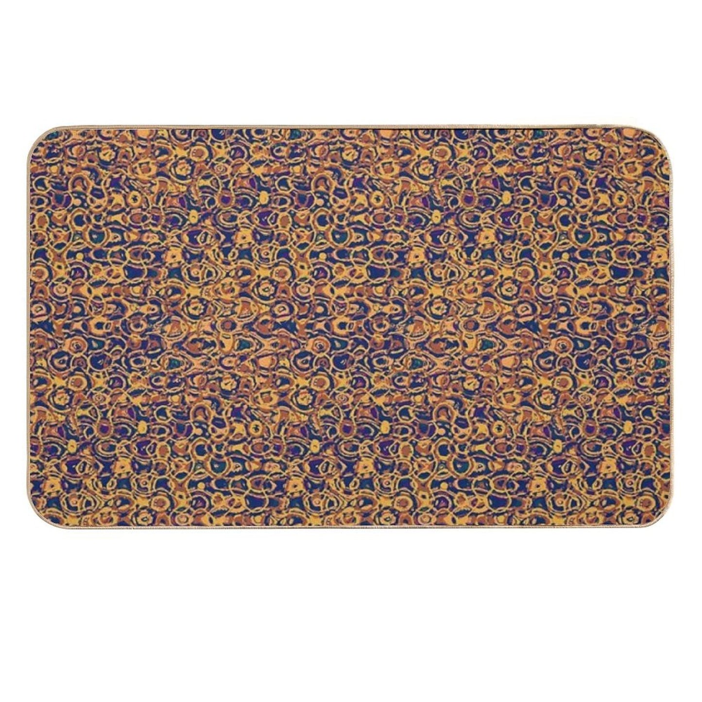 Copper Loops And Swirls Abstract  Pet-Safe Bath Mat